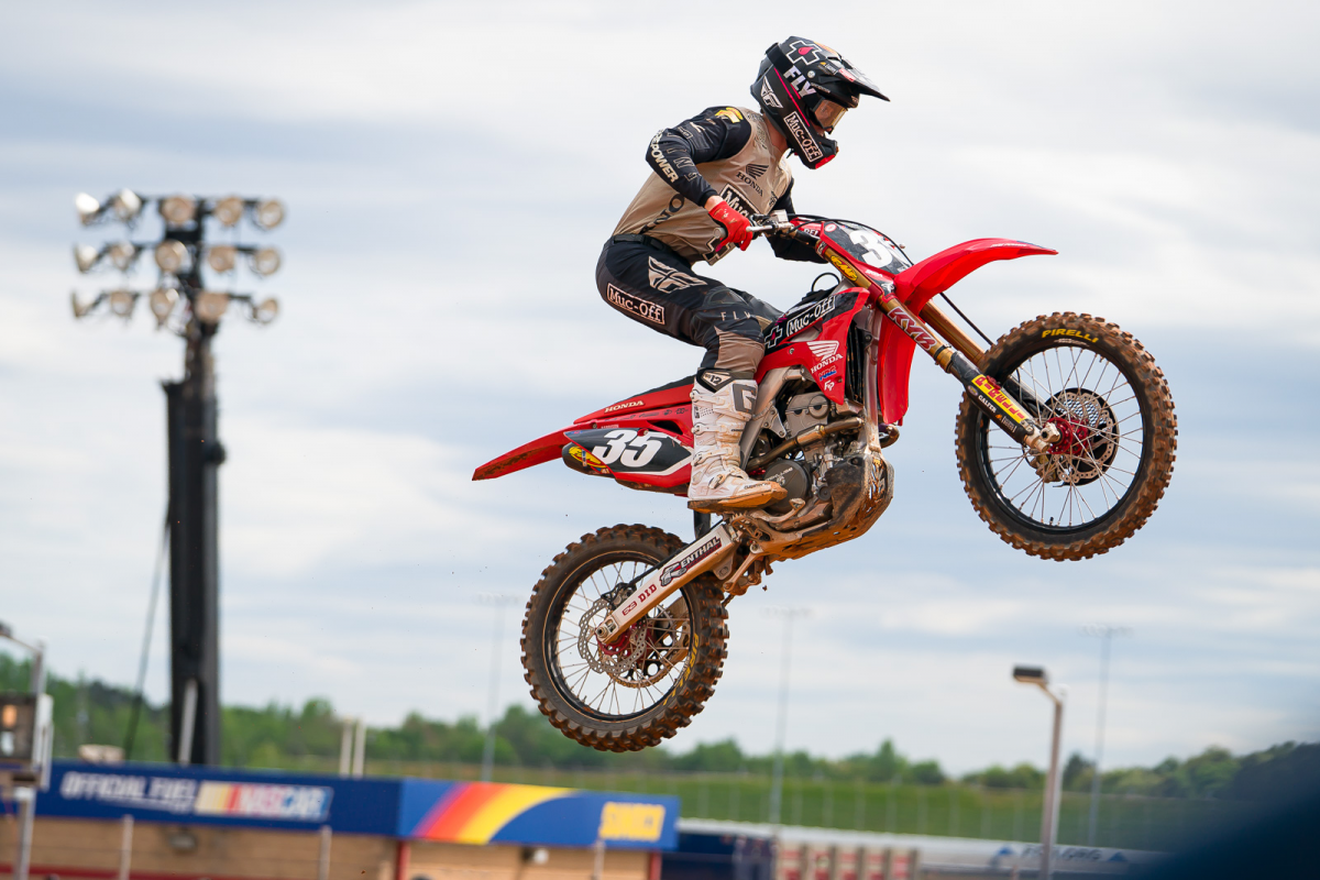 Mitchell Harrison moves into the top 10 for Muc-Off Honda.